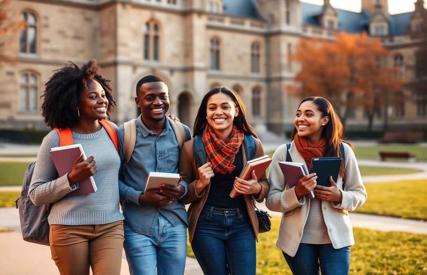 African students celebrating university admission
